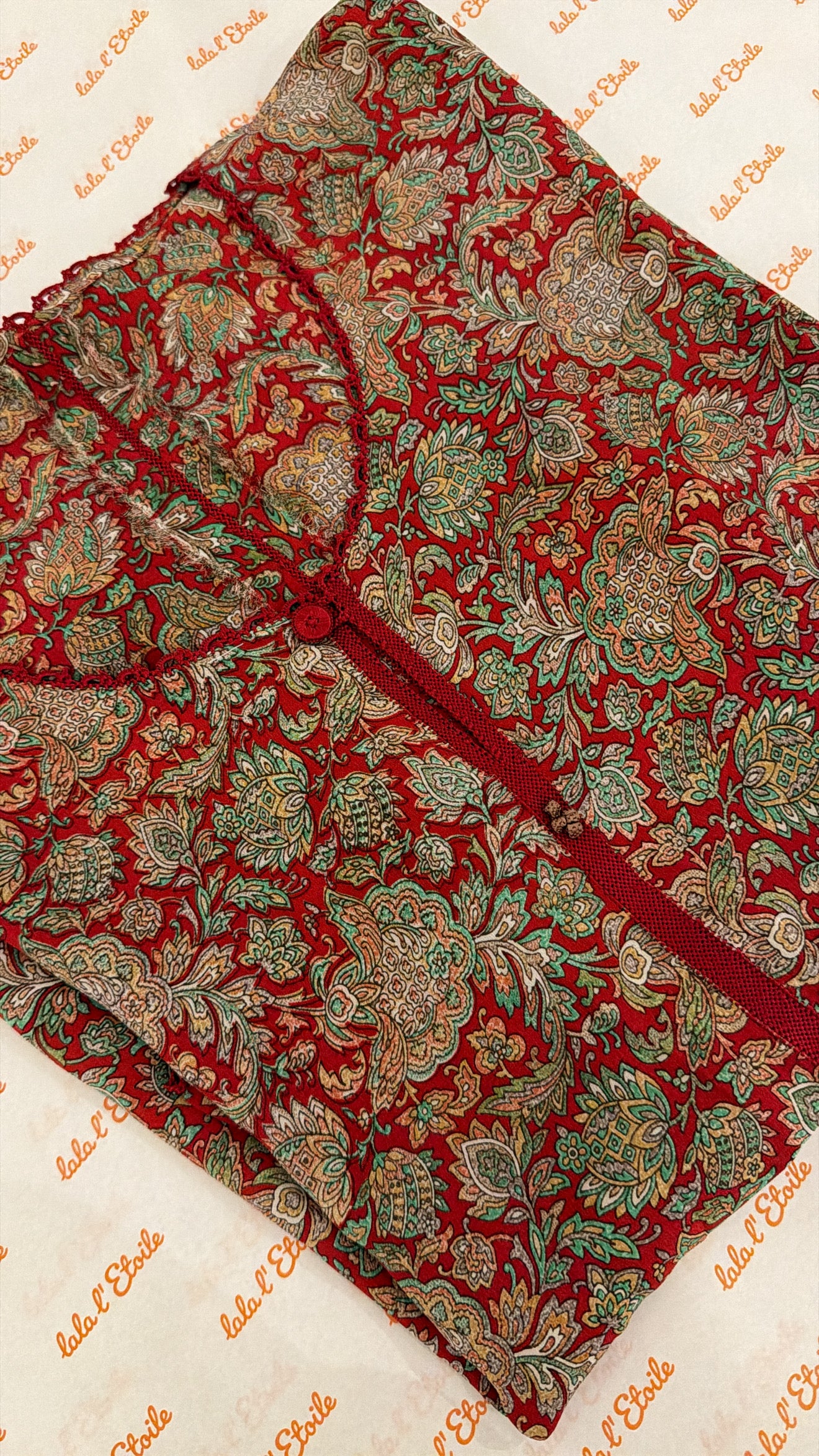 Red Crepe Silk