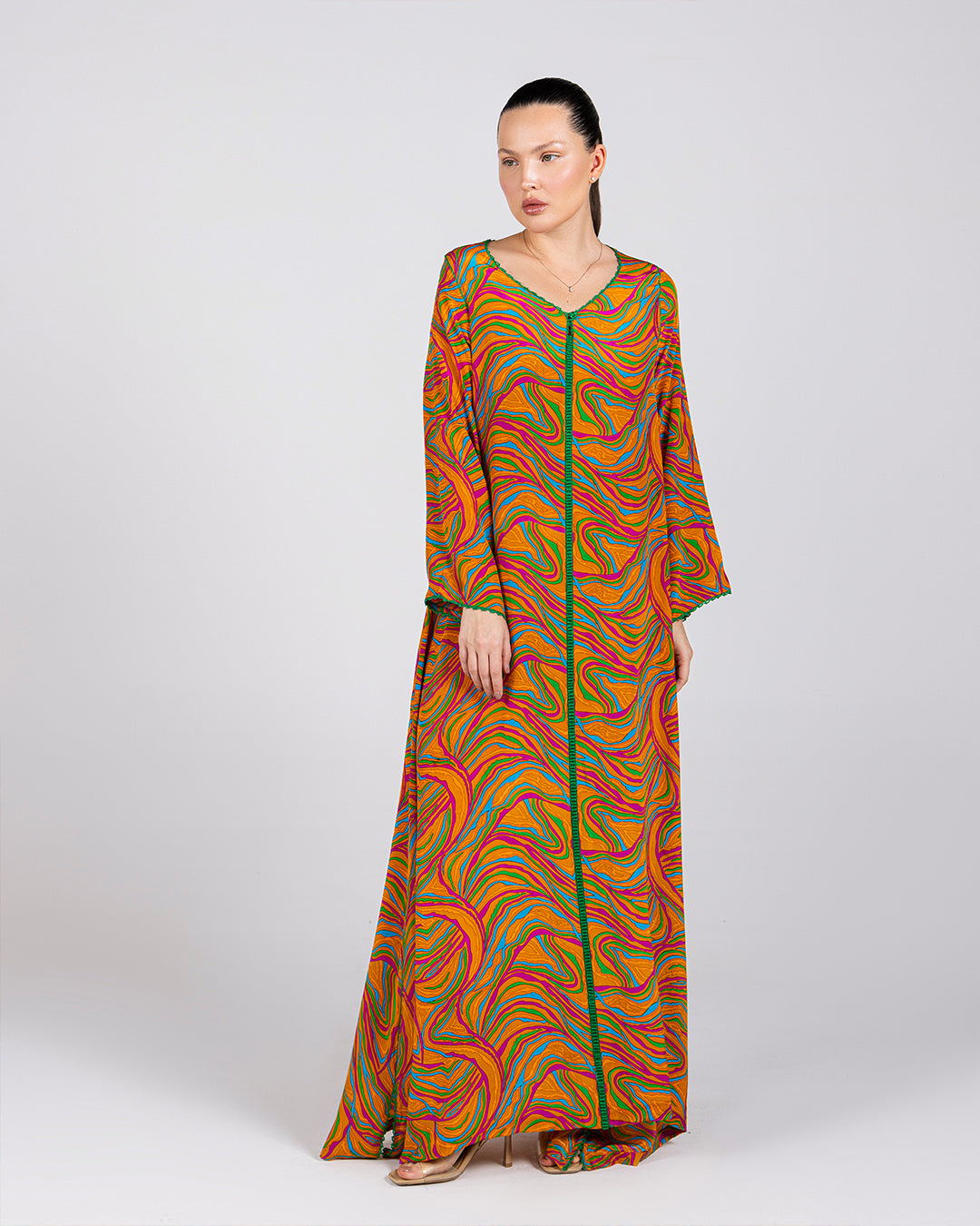 Mixed Orange Kaftan