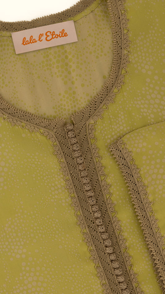 Moss Green Randa Kaftan - One Piece Small