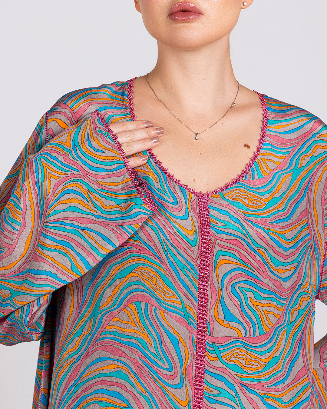 Mixed Grey Kaftan
