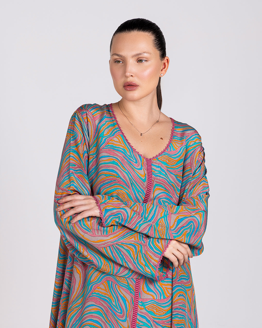 Mixed Grey Kaftan